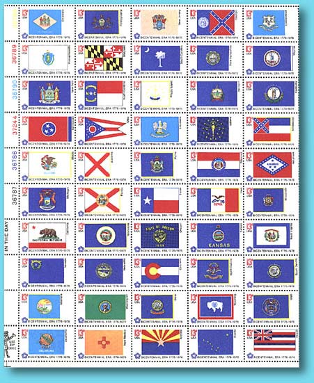 美国50州的州旗邮票（套）