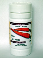 Beta Carotene (vitamin A, 100 softgels)