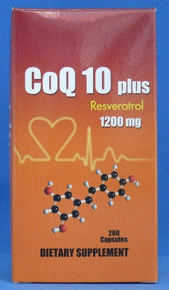 CoQ10 + Resveratrol (1200mg, 200 capsules)