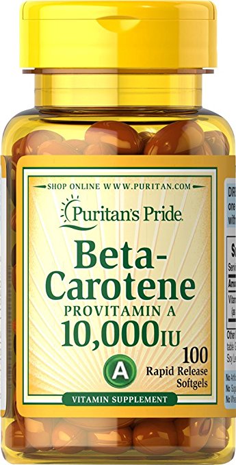 Beta Carotene (vitamin A, 100 softgels)